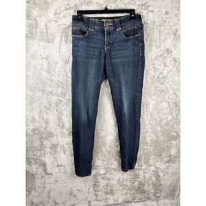 Democracy Ab Technology Skinny Jeans 6P Petite Dark Wash Stretch Mid Rise Denim